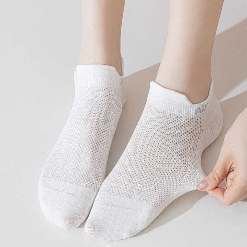 Thin Cotton Sweat-absorbent Breathable Mesh Ankle Socks(6 Pairs)