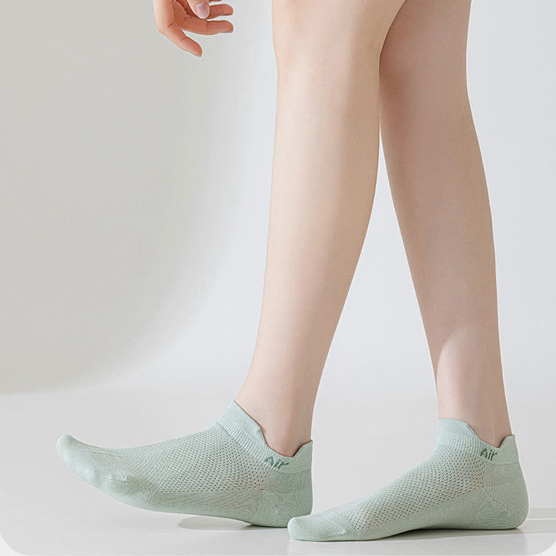 Thin Cotton Sweat-absorbent Breathable Mesh Ankle Socks(6 Pairs)
