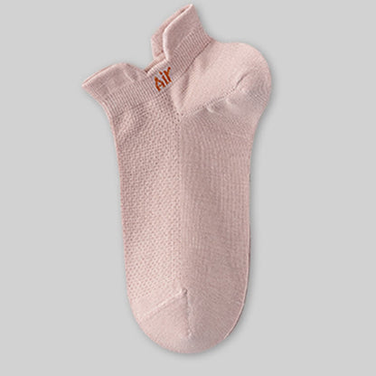Thin Cotton Sweat-absorbent Breathable Mesh Ankle Socks(6 Pairs)