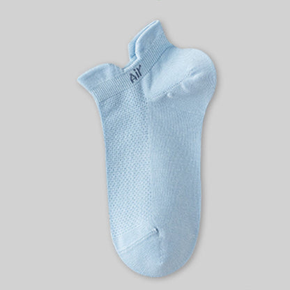 Thin Cotton Sweat-absorbent Breathable Mesh Ankle Socks(6 Pairs)