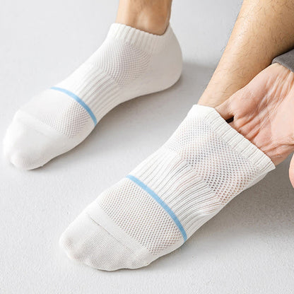 Cotton Mesh Honeycomb Bottom No Show Socks(6 Pairs)