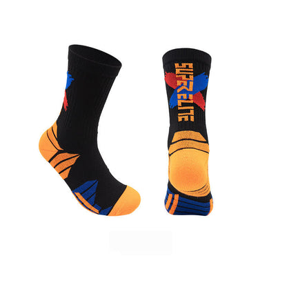 Color-Block Cushioned Support Basketball Quarter Socks(7 Pairs)