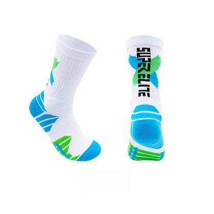 Color-Block Cushioned Support Basketball Quarter Socks(7 Pairs)