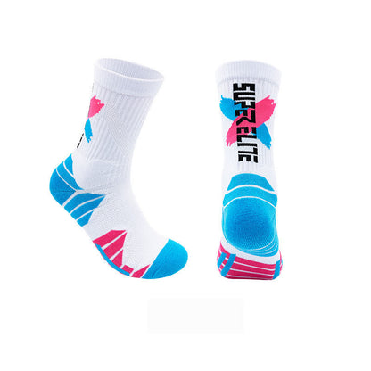 Color-Block Cushioned Support Basketball Quarter Socks(7 Pairs)