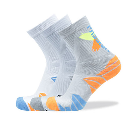Color-Block Cushioned Support Basketball Quarter Socks(7 Pairs)