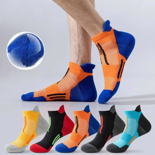 Color-Block Sports Compression Ankle Socks(5 Pairs)