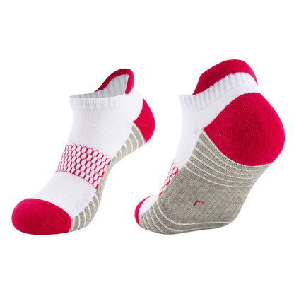 Plusock Cotton Sweat-absorbent Breathable Running Ankle Socks(6 Pairs)