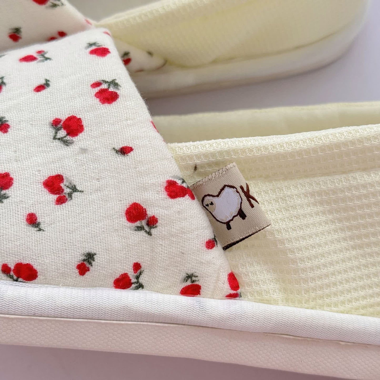 Floral Non-Slip Canvas Home Slippers
