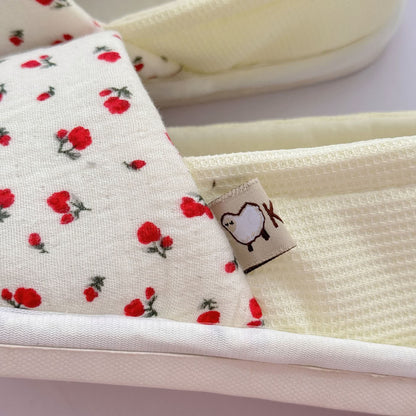 Floral Non-Slip Canvas Home Slippers