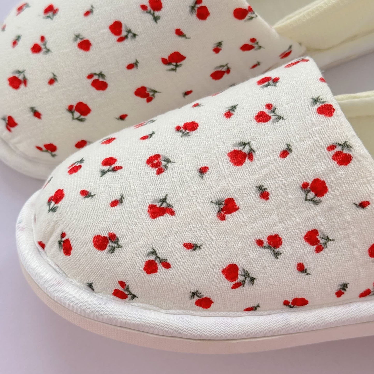 Floral Non-Slip Canvas Home Slippers