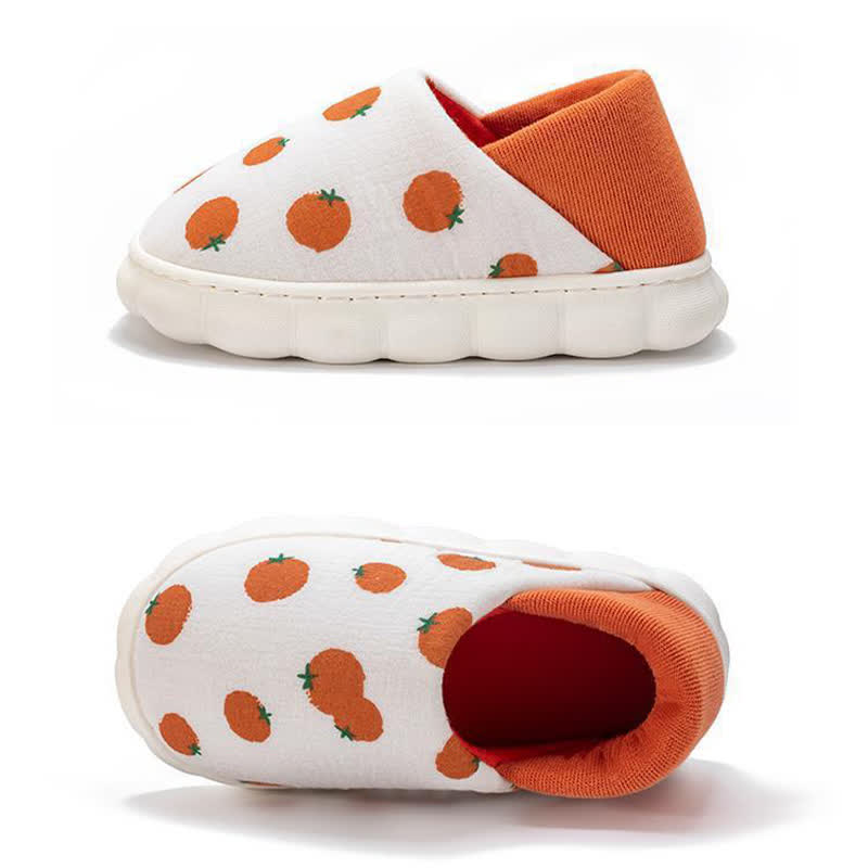 Cartoon Print Thick-Soled Non-Slip Closed-Back Slippers