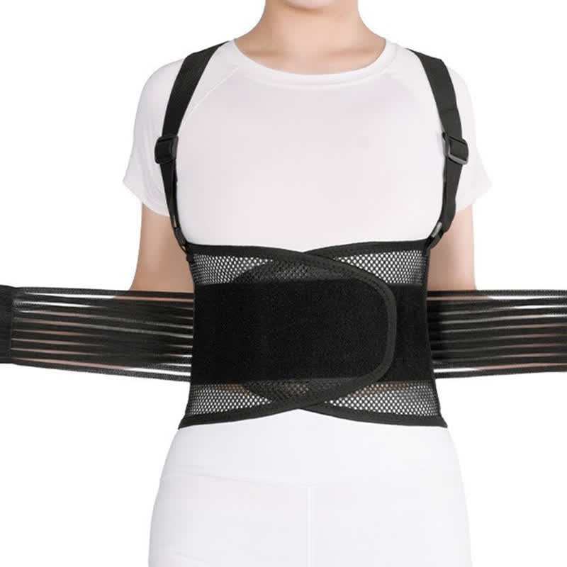 Plusock Adjustable Breathable Compression Support Waist Brace - Black - 2XL - image 0