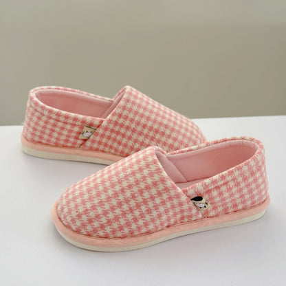 Plaid Non-Slip Lightweight Home Slippers