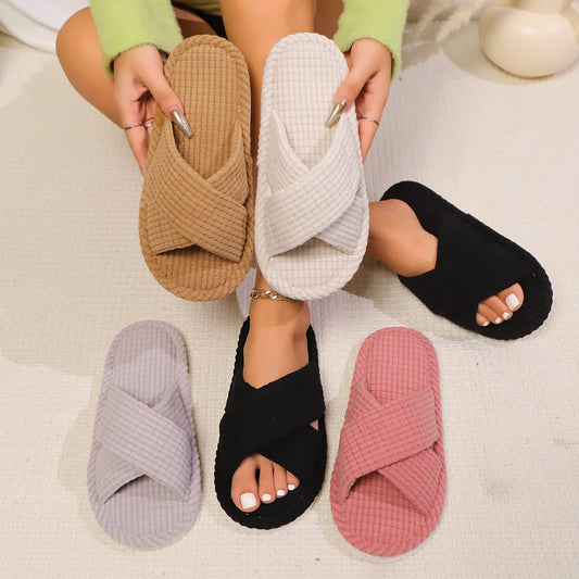 Plusock Cross Open Thick Sole Slippers - image 0