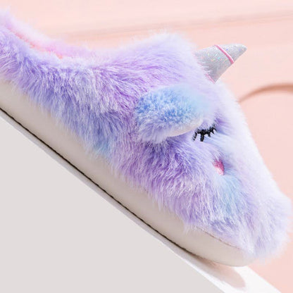 Cute Unicorn Plush Home Slippers