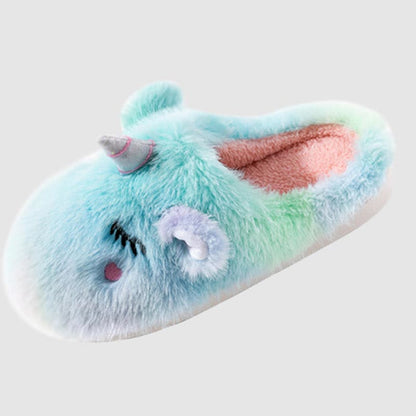 Cute Unicorn Plush Home Slippers
