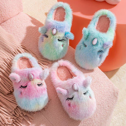 Cute Unicorn Plush Home Slippers