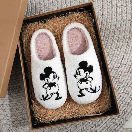 Cute Animal Embroidery Home Slippers