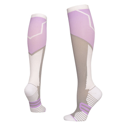 Plusock Color Block Compression Socks(6 Pairs)