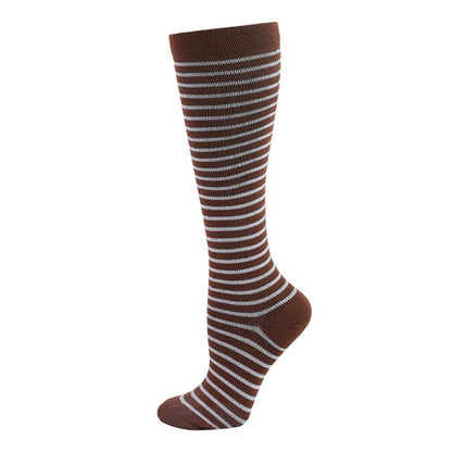 Plusock Polka Dot Heart Print Compression Socks(6 Pairs)