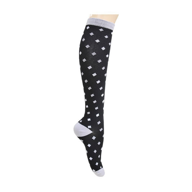 Geometric Print Compression Socks(5 Pairs)