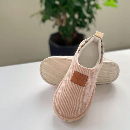 Simple Plaid Stitching Non-slip Slippers
