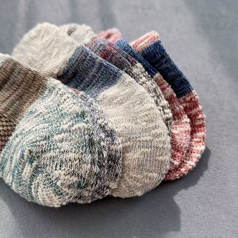 Retro Style Knitted Socks(5 Pairs)
