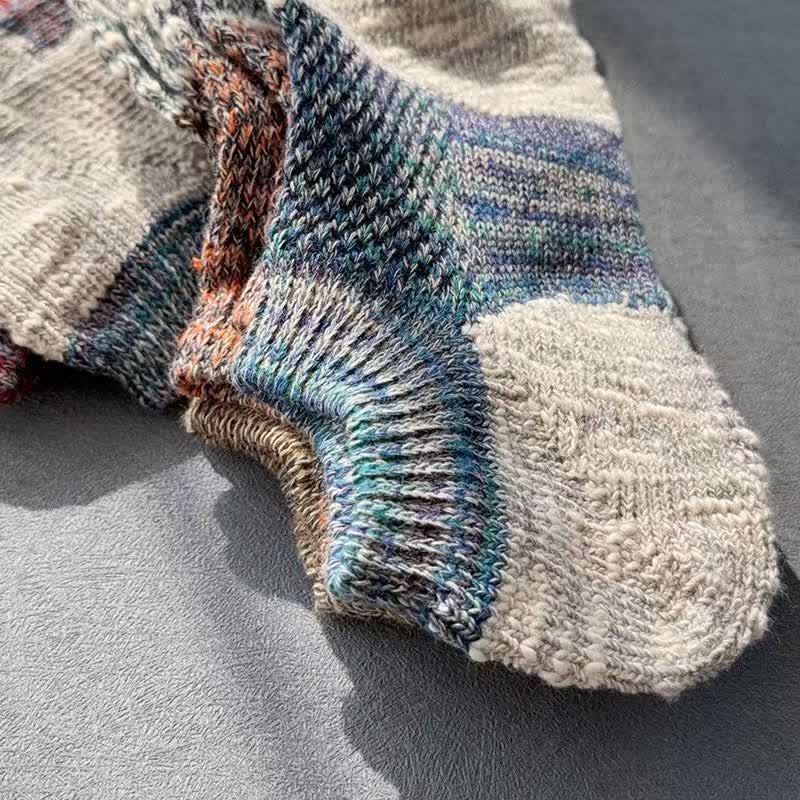 Retro Style Knitted Socks(5 Pairs)