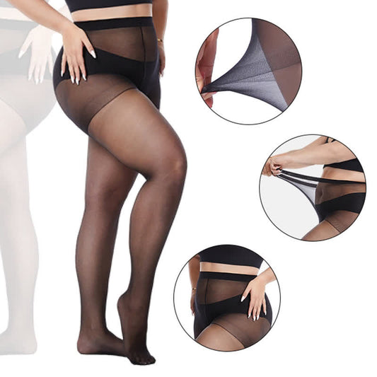 Plus Size Solid Color Pantyhose(3 Pairs)