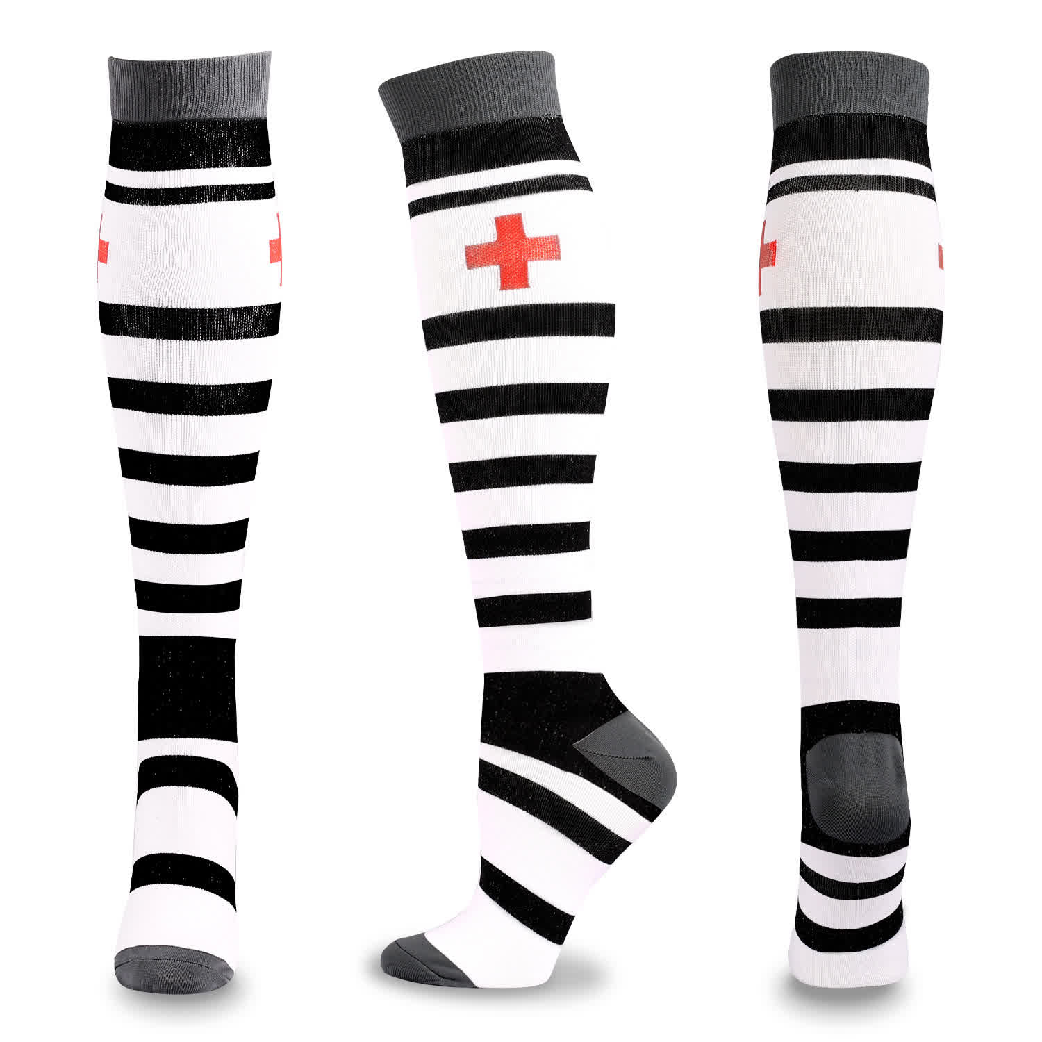 Plusock Medical Pattern Print Compression Socks(5 Pairs) - B - L/XL - image 8