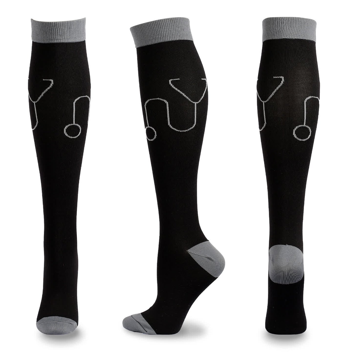 Plusock Medical Pattern Print Compression Socks(5 Pairs) - D - L/XL - image 10