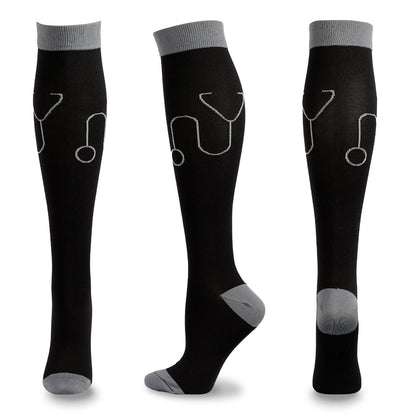 Plusock Medical Pattern Print Compression Socks(5 Pairs) - D - L/XL - image 10
