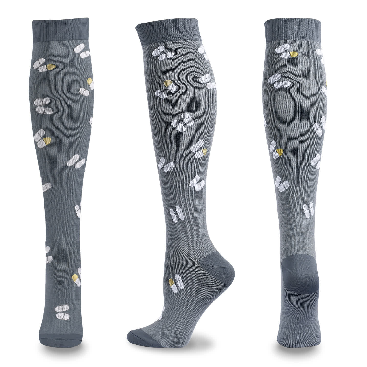 Plusock Medical Pattern Print Compression Socks(5 Pairs) - E - L/XL - image 11