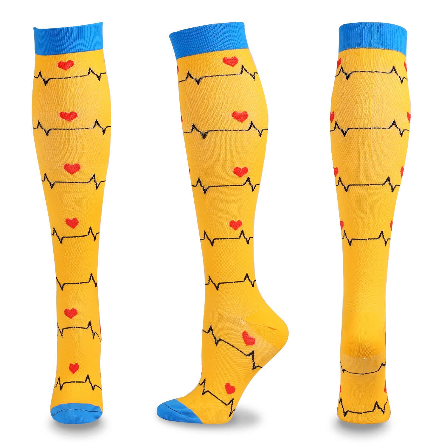 Plusock Medical Pattern Print Compression Socks(5 Pairs) - C - L/XL - image 9