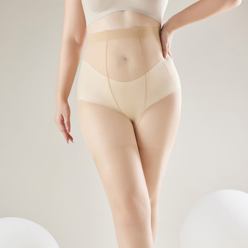 Plusock Ultra-thin High Waist Anti-snagging Sheer Pantyhose(2 Pairs) - image 6