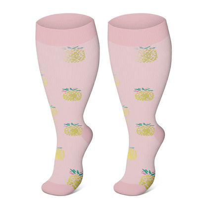 Plusock Plus Size Cute Print Compression Socks(3 Pairs)