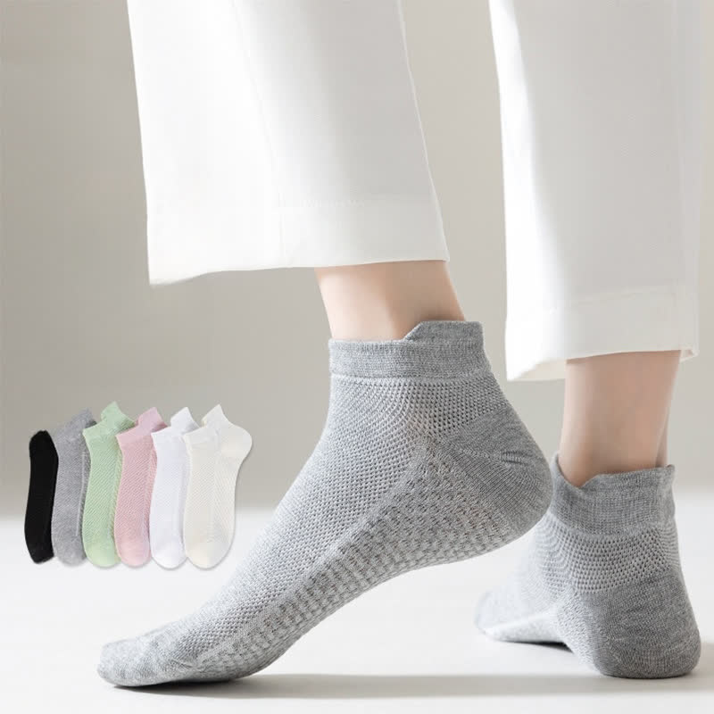 Thin Mesh Breathable Cotton Ankle Socks(6 Pairs)