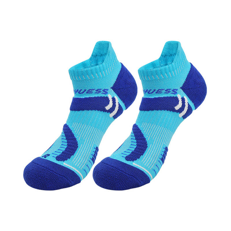 Bright Color Block Breathable Sports Ankle Socks(4 Pairs)