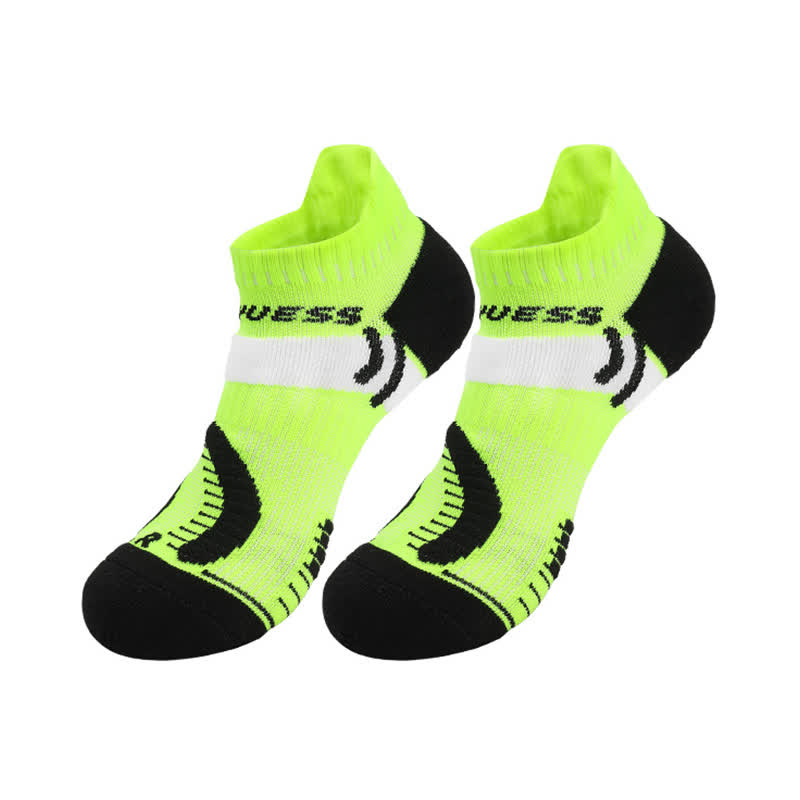 Bright Color Block Breathable Sports Ankle Socks(4 Pairs)