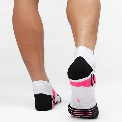 Bright Color Block Breathable Sports Ankle Socks(4 Pairs)