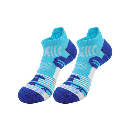 Color Block Stripe Breathable Sports Ankle Socks(5 Pairs)