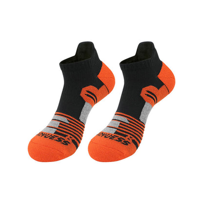 Color Block Stripe Breathable Sports Ankle Socks(5 Pairs)