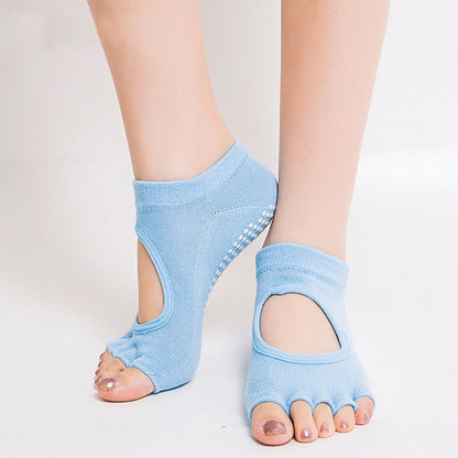 Non-Slip Five-Toe Open Toe Yoga Socks(5 Pairs)