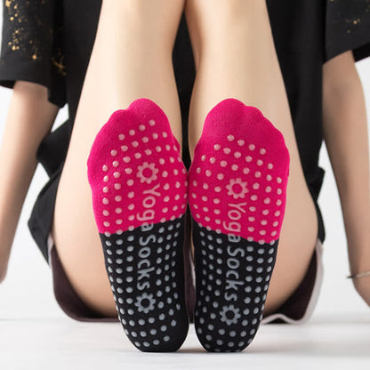 Cat Pattern Non-Slip Yoga Socks(6 Pairs)
