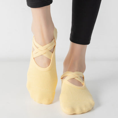 Solid Color Non-slip Yoga Fitness Socks(5 Pairs)