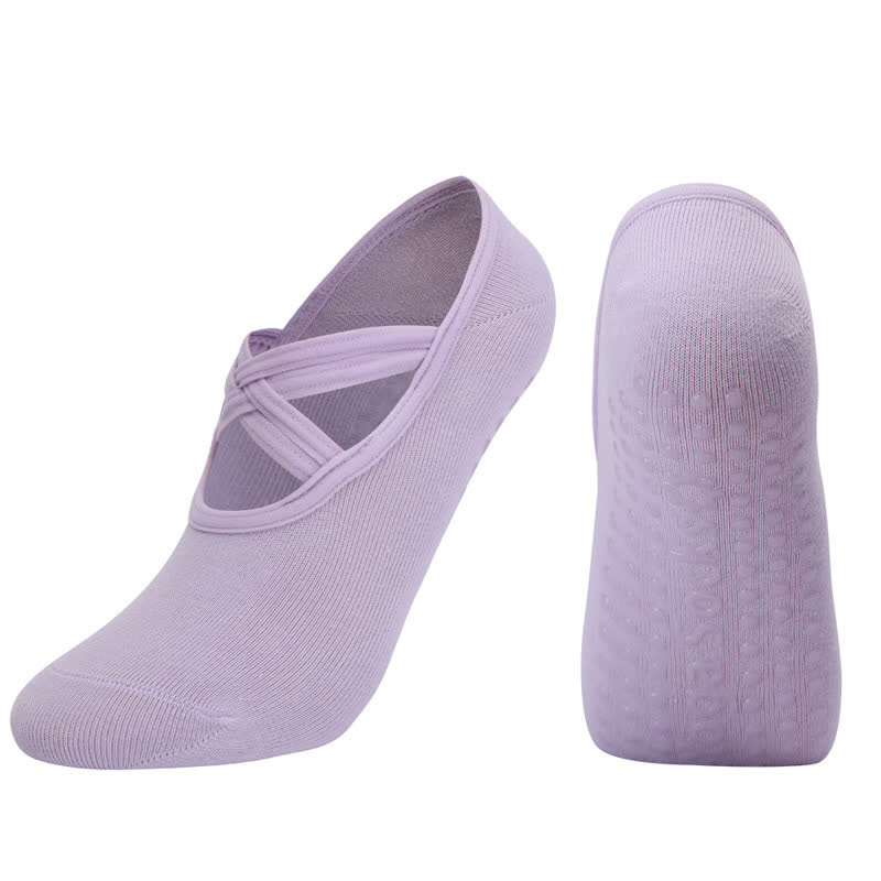 Solid Color Non-slip Yoga Fitness Socks(5 Pairs)