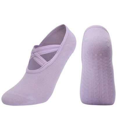 Solid Color Non-slip Yoga Fitness Socks(5 Pairs)