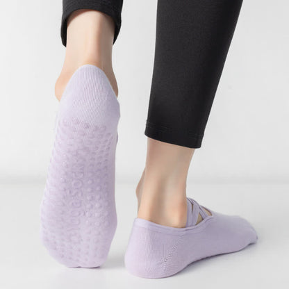 Solid Color Non-slip Yoga Fitness Socks(5 Pairs)