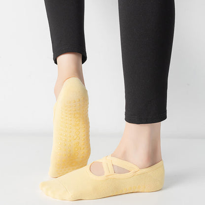 Solid Color Non-slip Yoga Fitness Socks(5 Pairs)