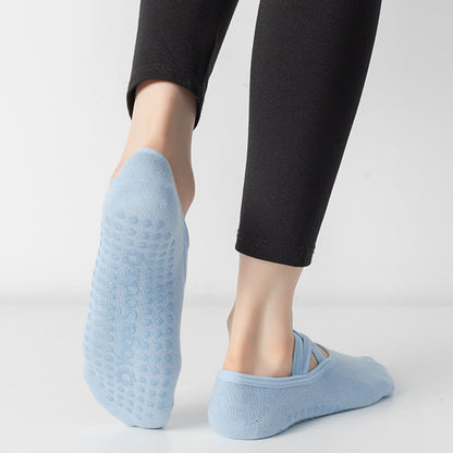 Solid Color Non-slip Yoga Fitness Socks(5 Pairs)